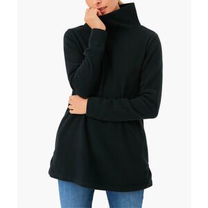 Tuckernuck 'Cobble Hill' Black Funnel Neck Long Sleeve Blouse Size S